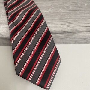 colours alexander julian tie 58" red black‎ gray striped